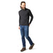 Smartwool M's Sparwood 1/2 Zip Sweater, Charcoal Heather, front view on model 