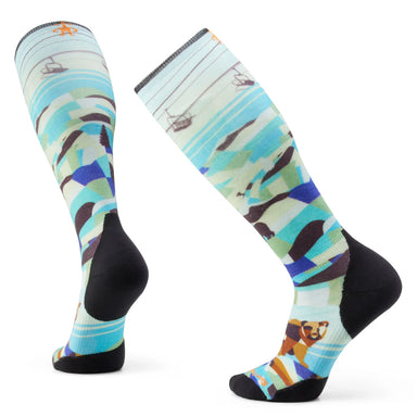 smartwool ski bear country print over the calf socks in capri