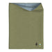 smartwool thermal merino reversible neck gaiter in winter moss- pewter blue front flat view