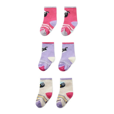 Smartwool Toddler Trio Socks, Power Pink, side view 