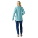 Smartwool Women's Second Cut™ Fleece Pullover in Pacific Blue, back view on model 