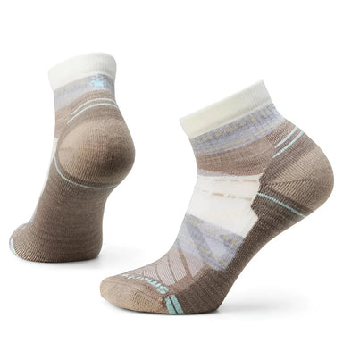 Smartwool Women's Hike Light Cushion Margarita Ankle Socks in natural, pair side view