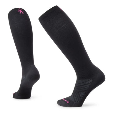 smartwool womens ski extra stretch over the calf socks in black pair view