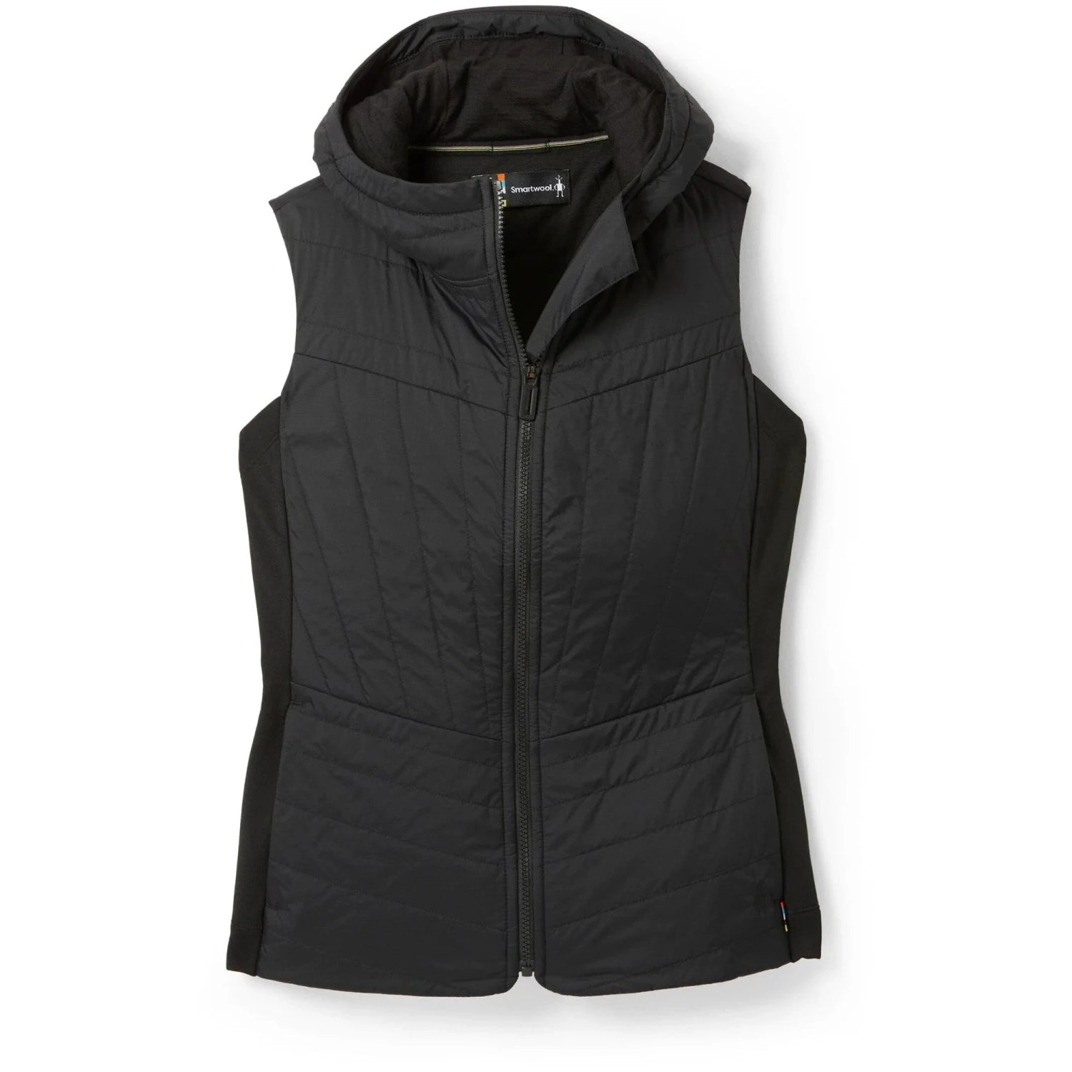 Smartwool Women's Smartloft Vest in black, flat front