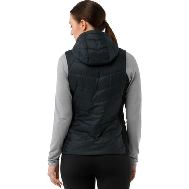 Smartwool Women's Smartloft Vest in black, on model back view