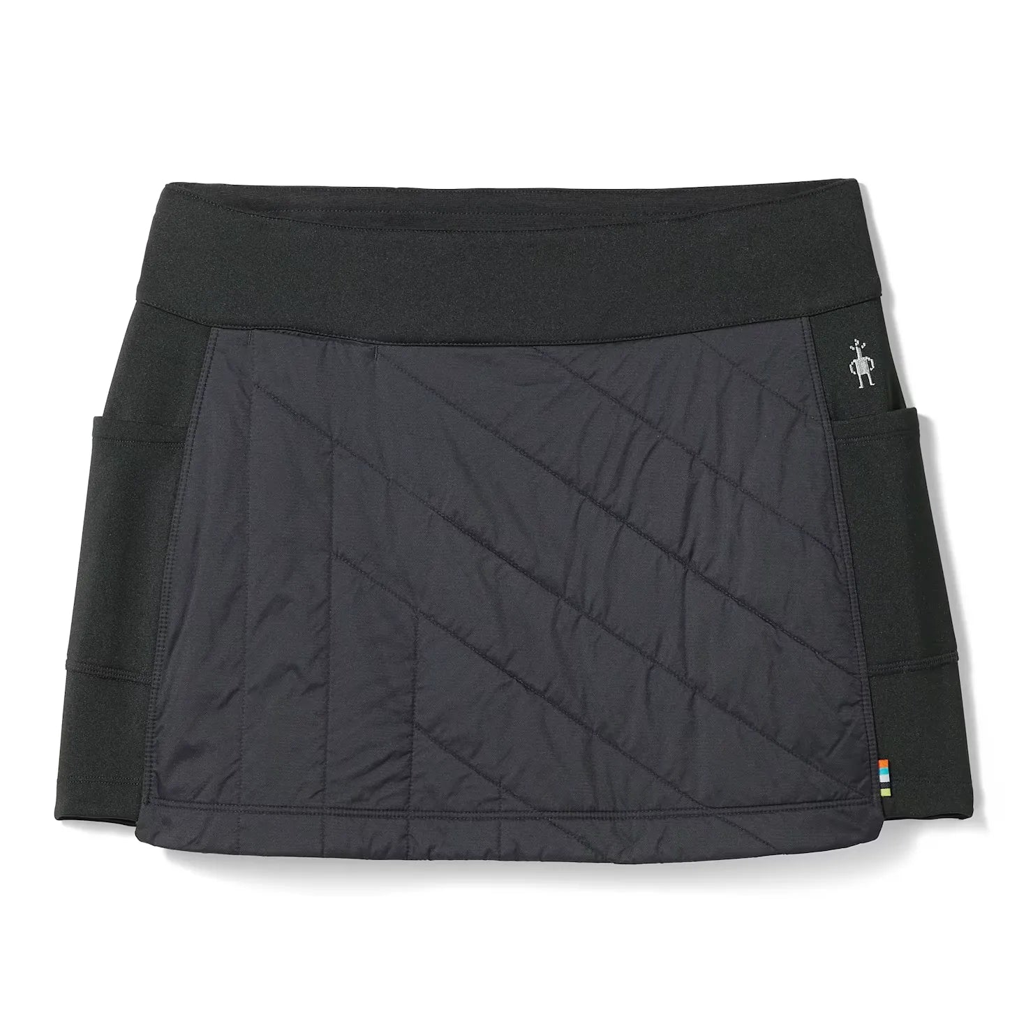 smartwool womens smartloft skirt in black front flat view