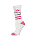 Socksmith Active Crew Sock, in white & princess badass