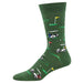 Socksmith Cotton Crew Socks in green/puttin around