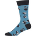 Socksmith Cotton Crew Socks in blue/do you even lift bro?