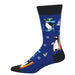 Socksmith Cotton Crew Socks in blue/downhill penguins