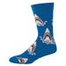 Socksmith Cotton Crew Socks in blue/shark attack