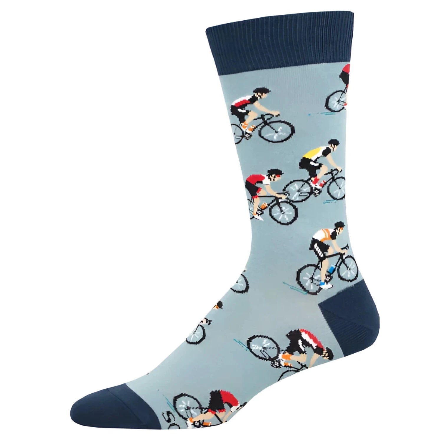 Socksmith Cotton Crew Socks in blue/cycling crew
