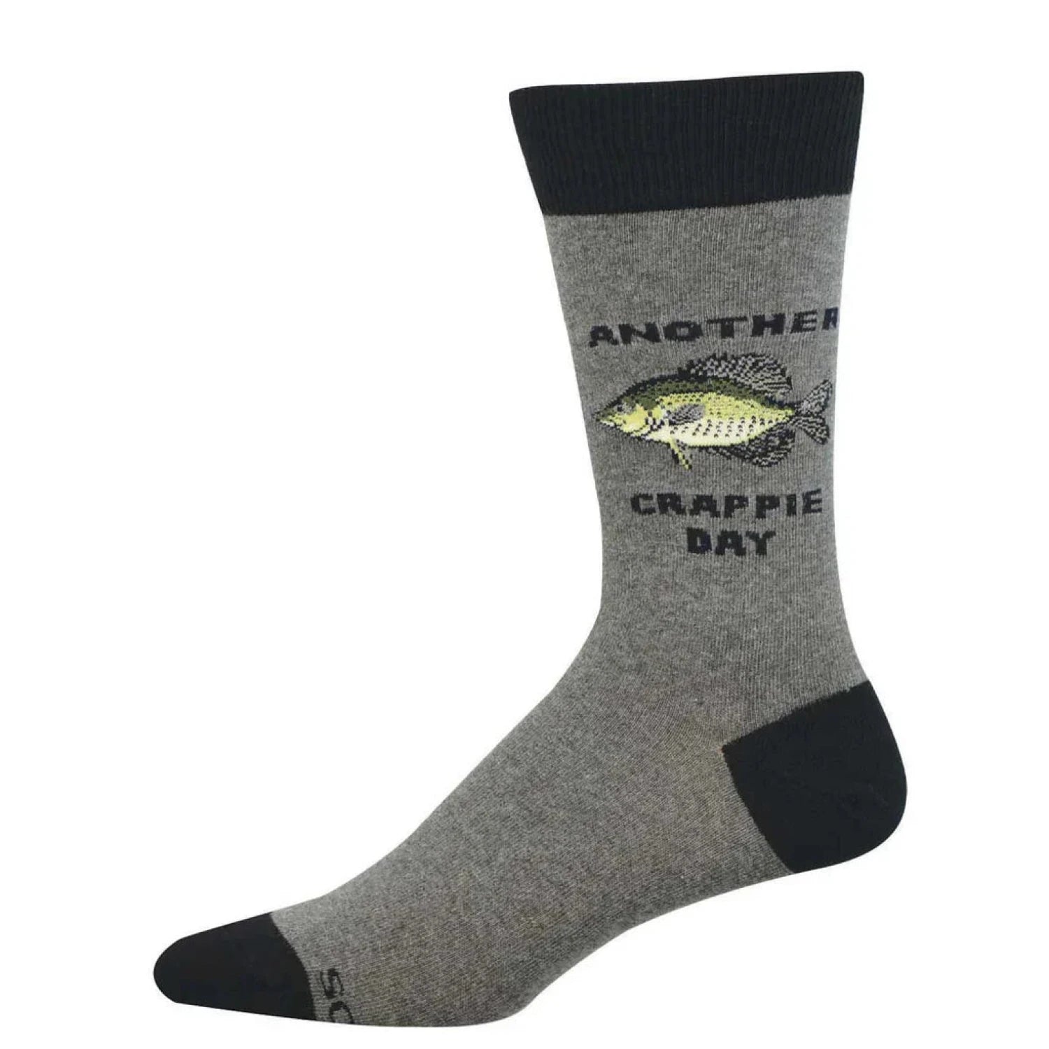 Socksmith Cotton Crew Socks in charcoal/crappie day