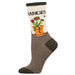 Socksmith Cotton Crew Socks in ivory heather/hangry