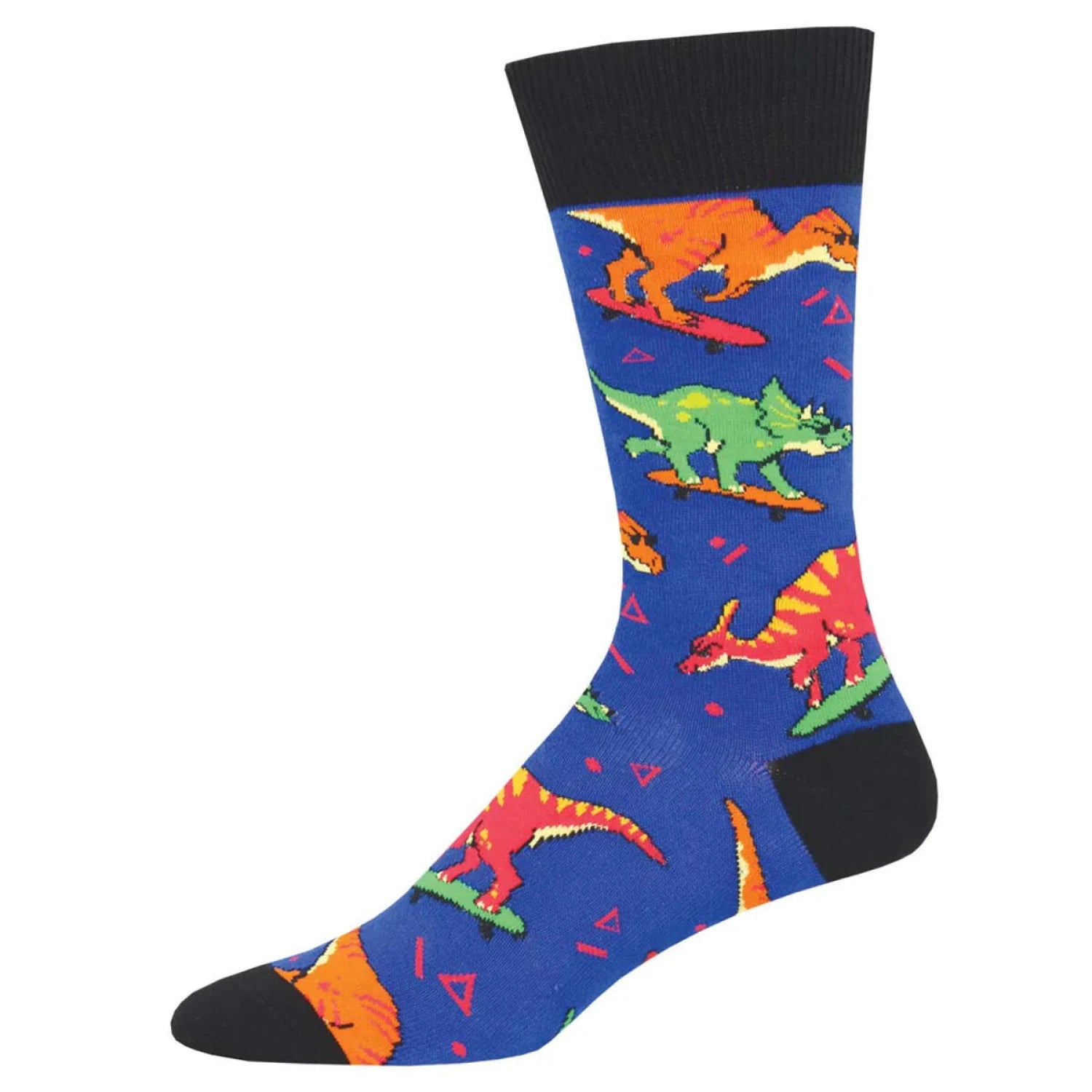 Socksmith Cotton Crew Socks in blue/skate or dino