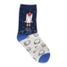 Socksmith Kid's Cotton Crew Sock in navy to the moon