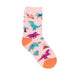 Socksmith Kid's Cotton Crew Sock in pink nervous rex