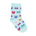 Socksmith Kid's Cotton Crew Sock in blue cats meow