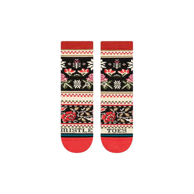 Stance Kids' Mistling Toes Kids Crew Socks Red Front View