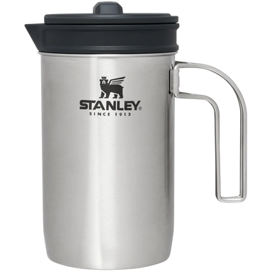 Stanley Adventure All-in-One Boil + Brew French Press 32oz stainless front view