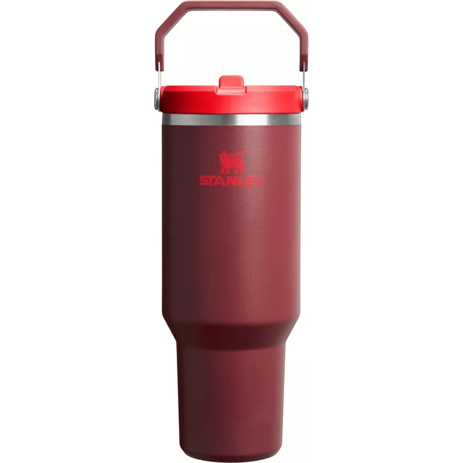 Stanley The IceFlow™ Flip Straw Tumbler 40oz in cranberry, front view