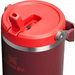 Stanley The IceFlow™ Flip Straw Tumbler 40oz in cranberry, top view
