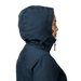 Fjall Raven Women's Stina Jacket in navy, on model hood up view
