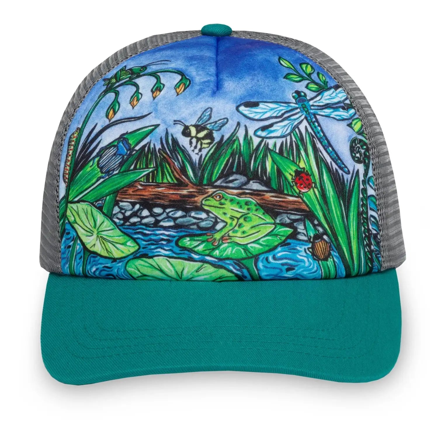Sunday Afternoon K's Artist Series Trucker, Pond Party, front view 