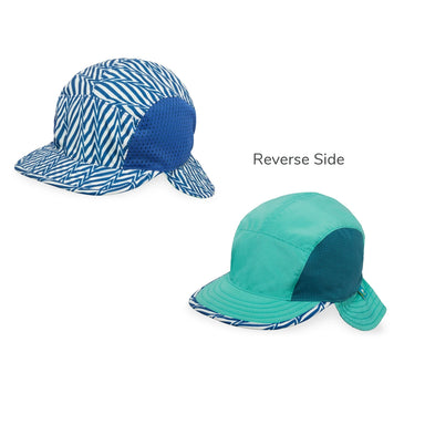 Sunday Afternoons Infant Sunflip Cap Blue Stripe/Sea Spray Reversible