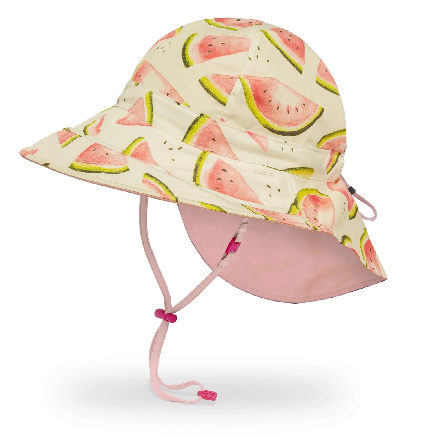 Sunday Afternoons Kid's Natural Blend Cape Sun Hat in summer slice & dusty pink front view