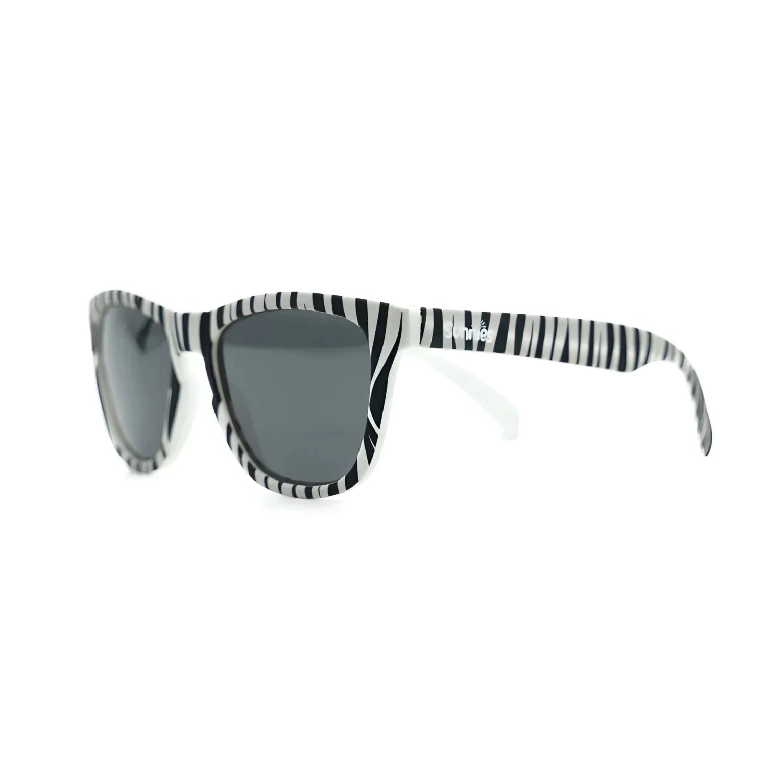 Sunnies Kid's Polarized Sunglasses in z is for zebra, side view