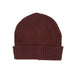 tentree cork patch beanie in deep mahogany back flat view