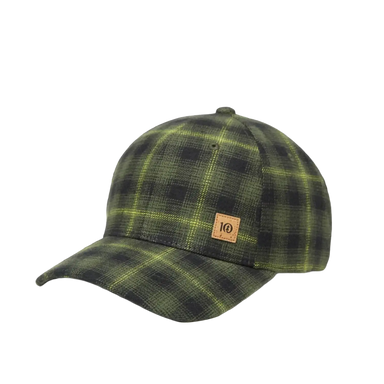 Tentree Forest Cork Icon Elevation Hat, green plaid
