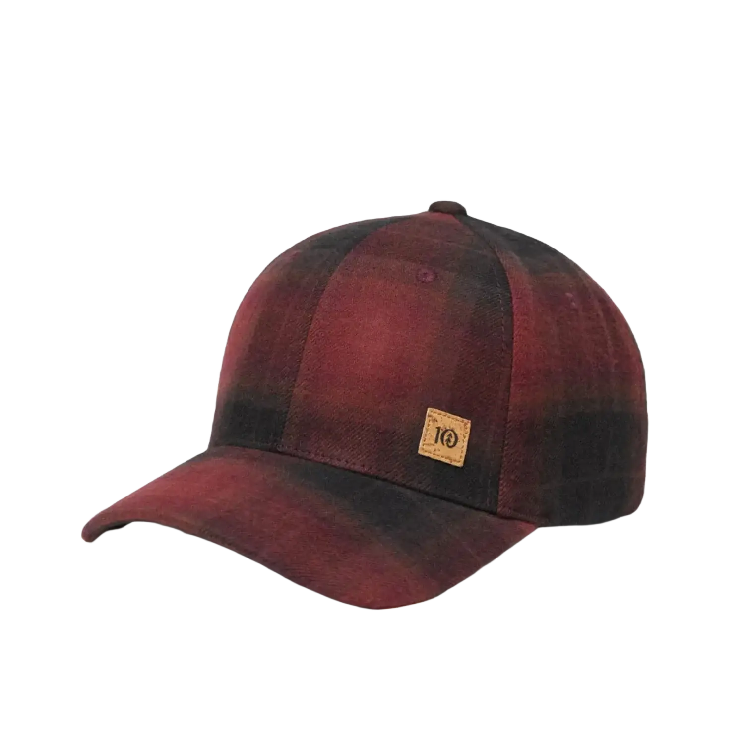 Tentree Forest Cork Icon Elevation Hat, red plaid