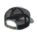 Tentree Juniper Altitude Hat in light urban green and white, back side view