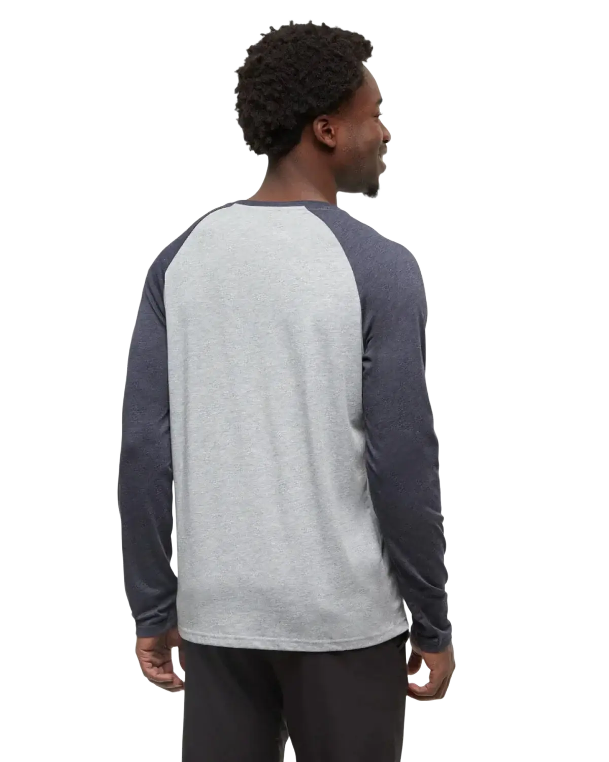 Tentree Men's Treeblend Baker Henley Longsleeve, back view