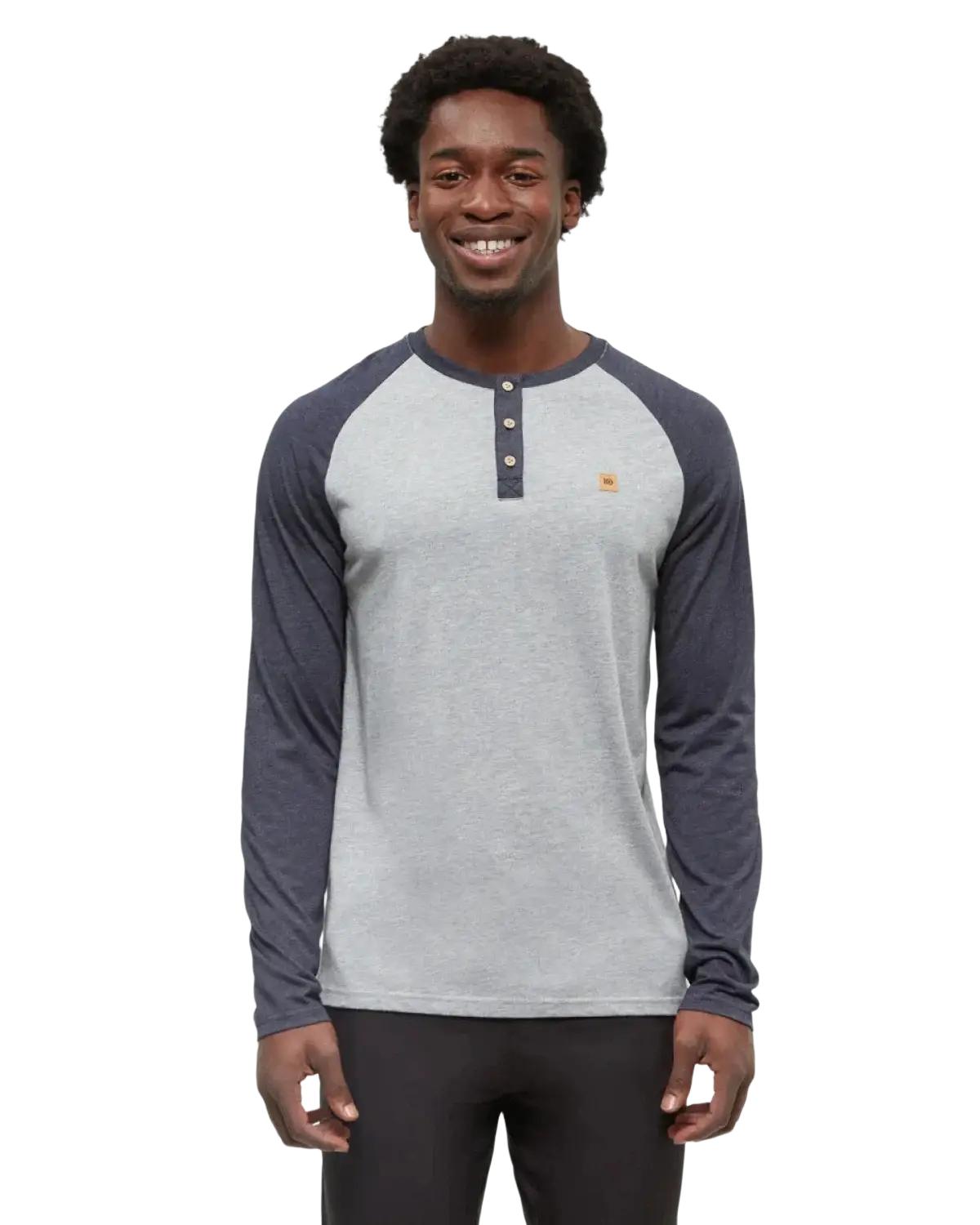 Tentree Men's Treeblend Baker Henley Longsleeve, front view