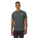 tentree mens douglas fir t-shirt in urban green camel front model view