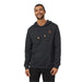 tentree mens Sasquatch hoodie in meteorite black heather lumberjack front model view