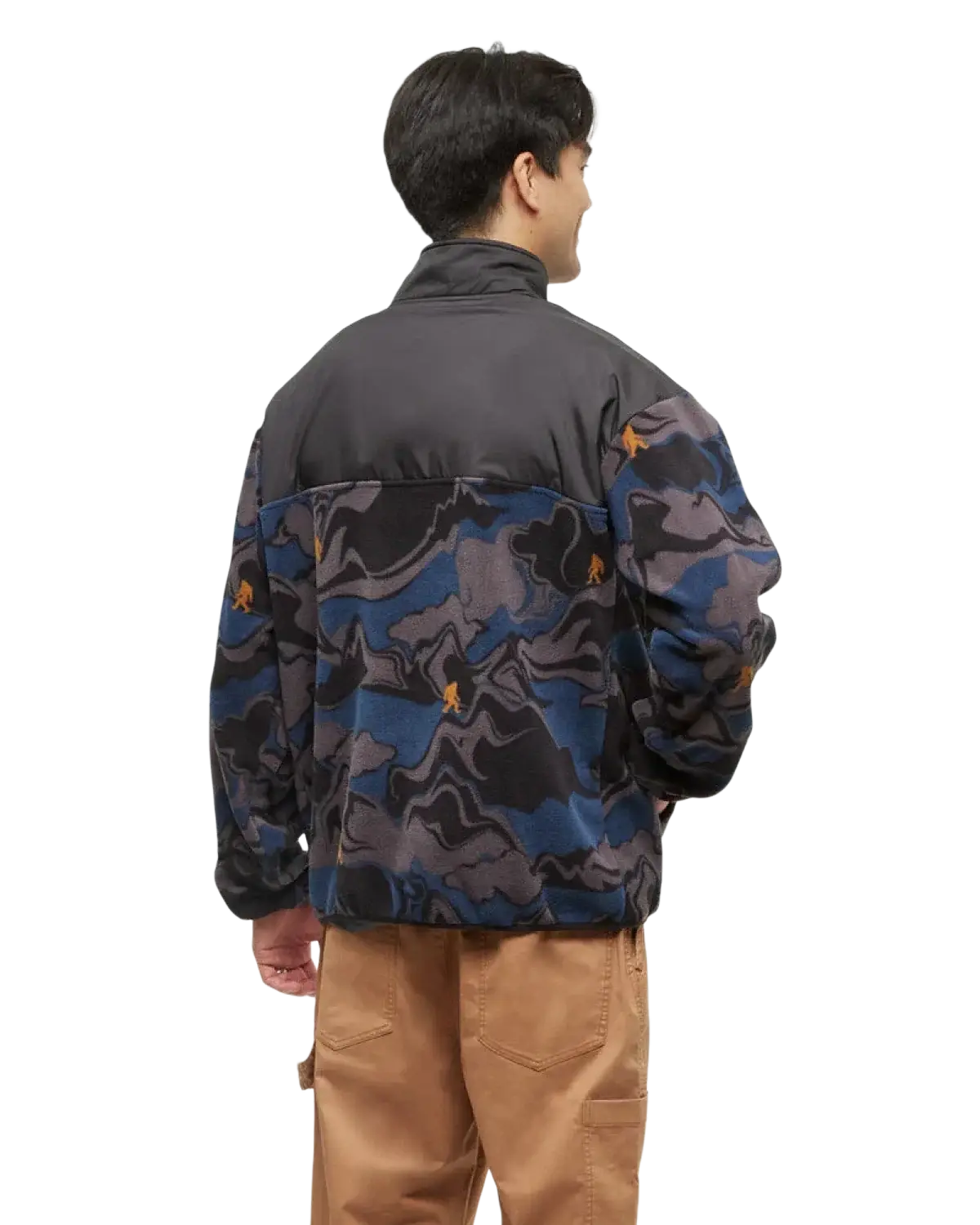 Tentree Men's Stave 1/4 Snap Fleece, back view