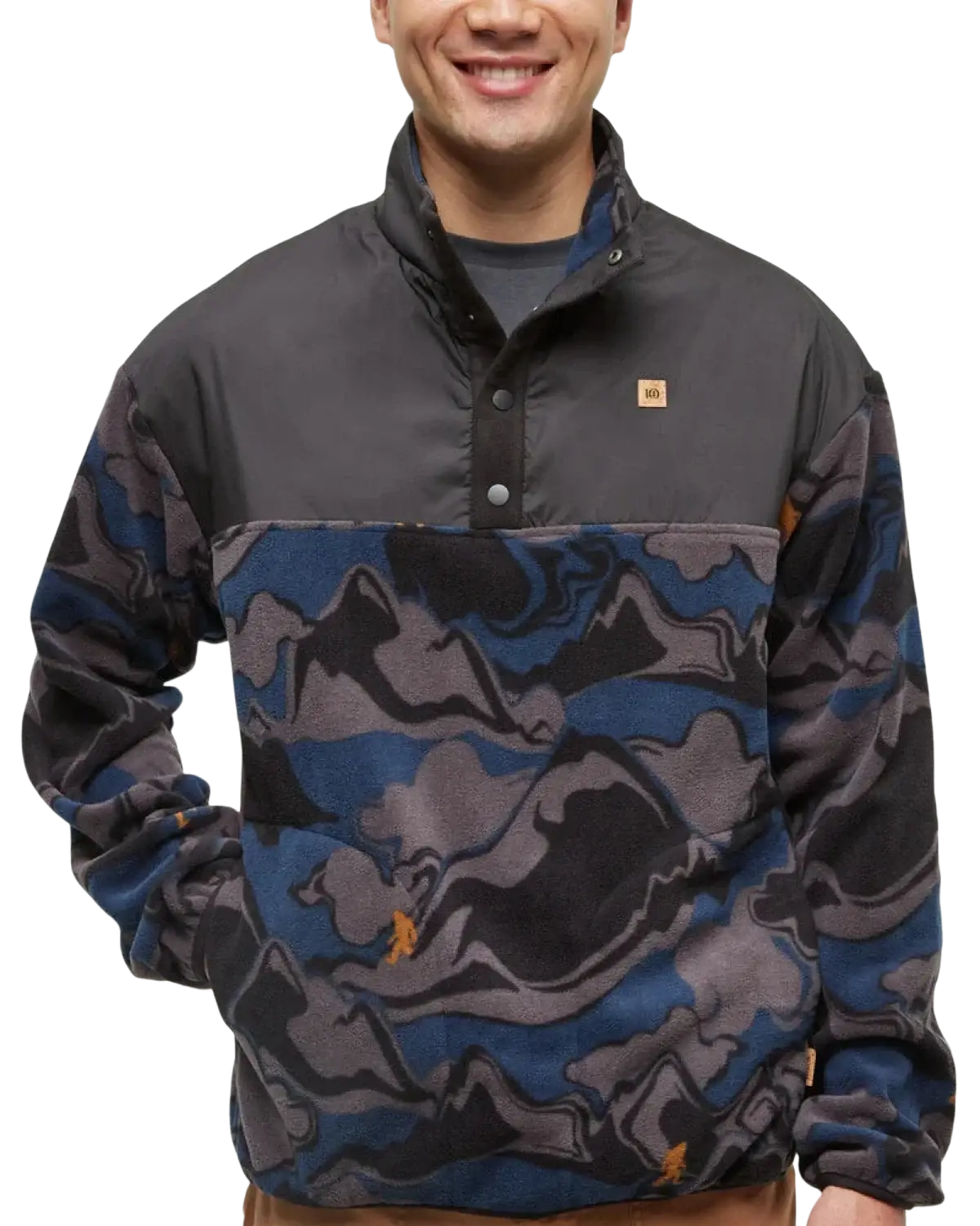 Tentree Men's Stave 1/4 Snap Fleece, close up view