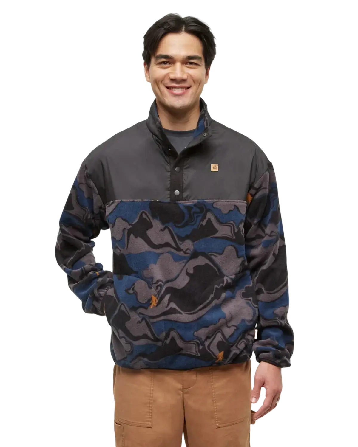 Tentree Men's Stave 1/4 Snap Fleece, front view