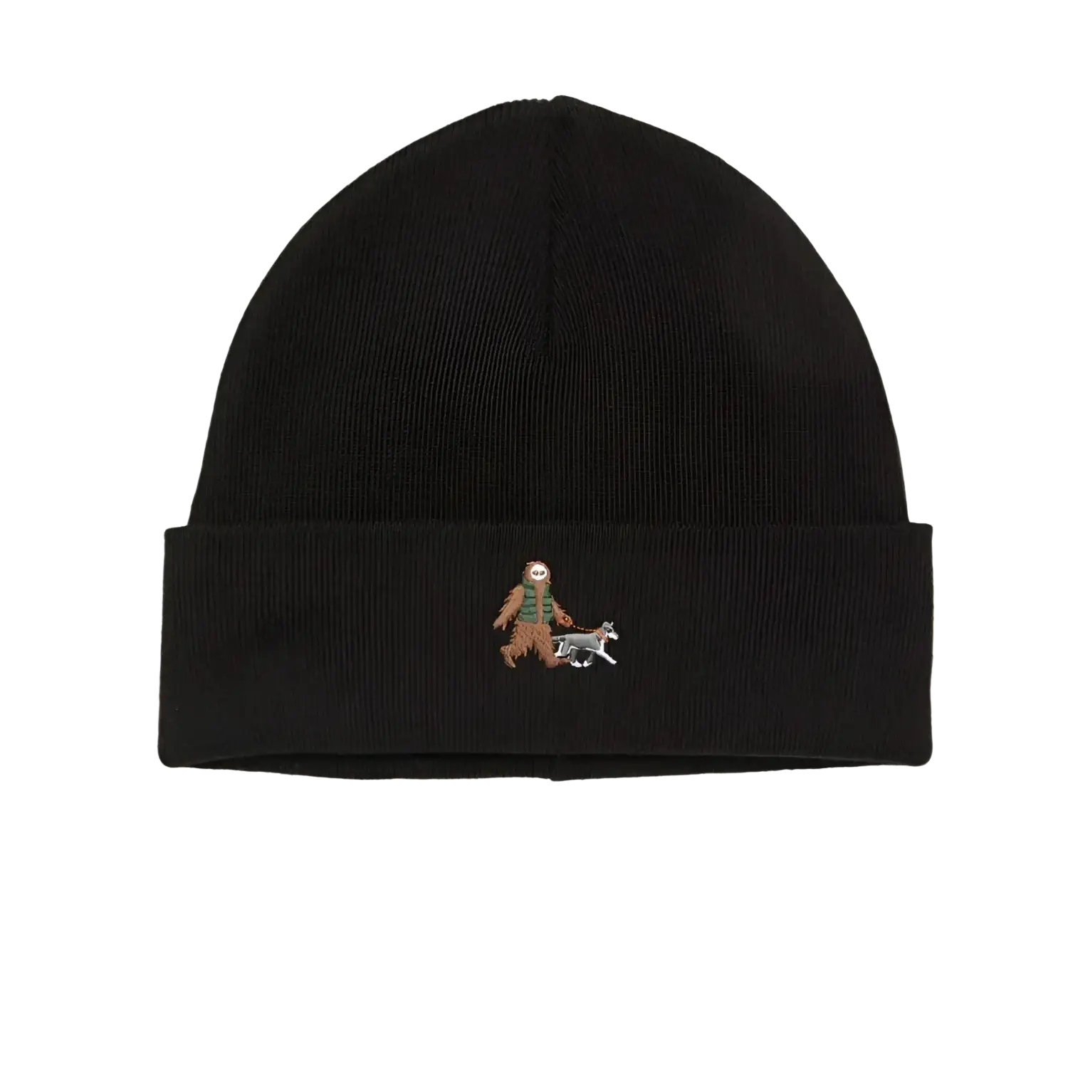 Tentree Kurt Sasquatch Beanie, Black dog walking sasquatch