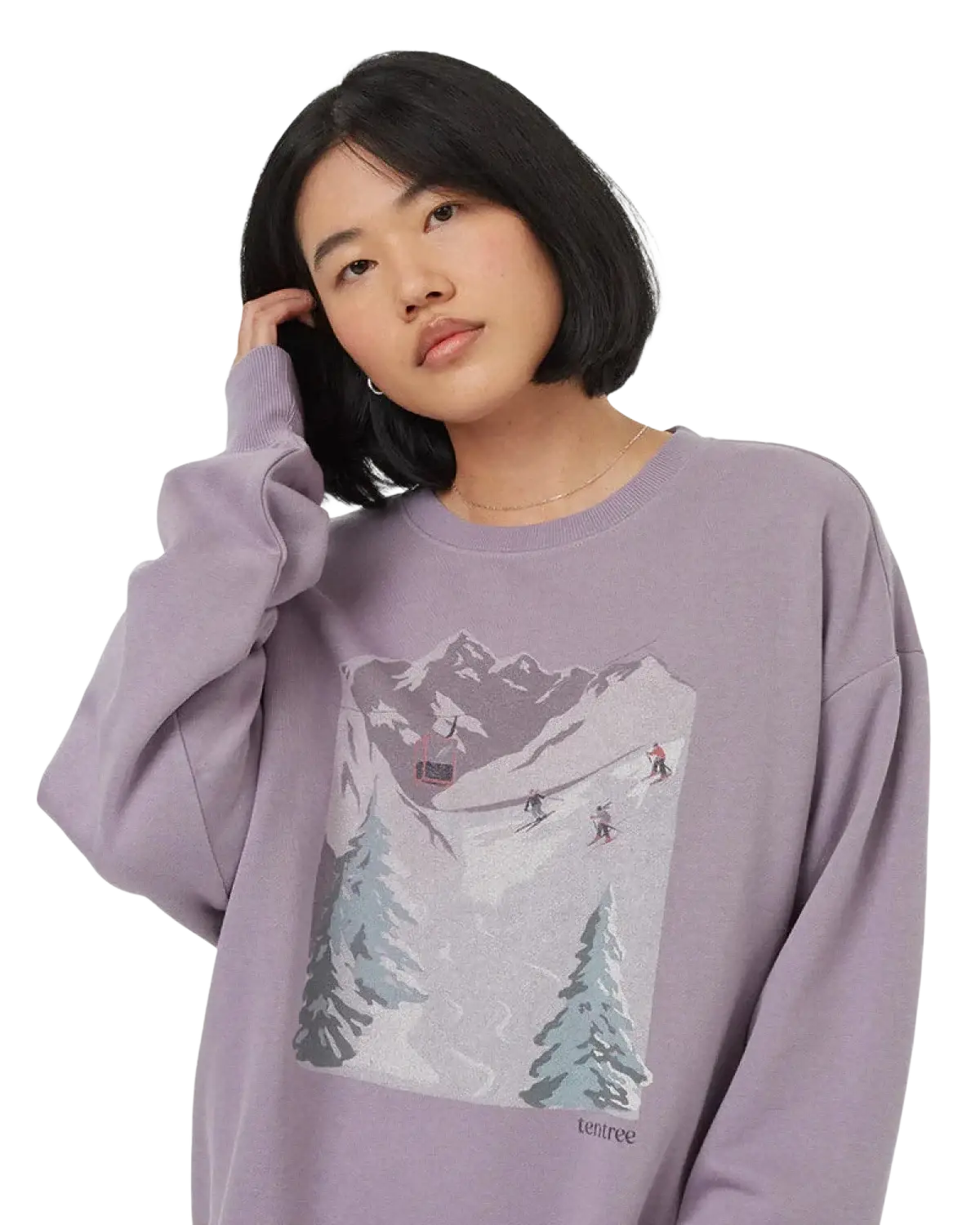 Tentree Women's Alpine Oversized Crew, close up