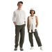 The North Face Kid's Lightweight Convertible Hike Pants in new taupe green, on boy and girl models front