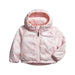 The North Face Babies Reversible Perrito Hooded Jacket Purdy Pink Reversible Front View