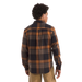 The North Face M's Arroyo Flannel Shirt—Plaid in Burnt Umber Plaid, back view on model