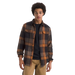 The North Face M's Arroyo Flannel Shirt—Plaid in Burnt Umber Plaid, front view on model 