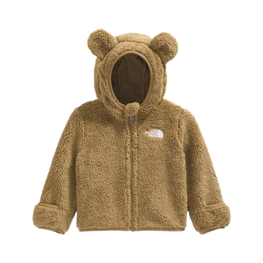The North Face Baby Campshire Full-Zip Hoodie in Teddy Brown, front view flat
