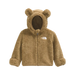 The North Face Baby Campshire Full-Zip Hoodie in Teddy Brown, front view flat